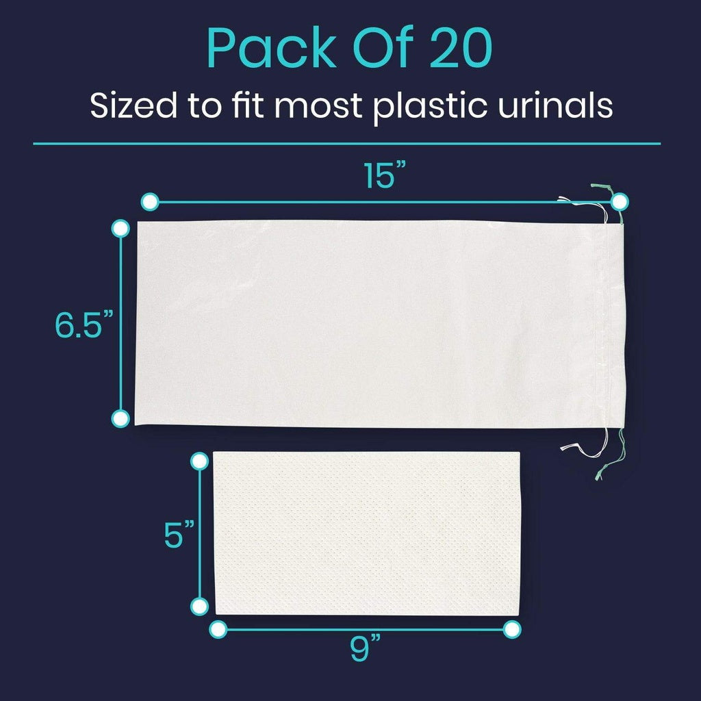 Vive Health Urinal Bag With Absorbent Pads 20 Count