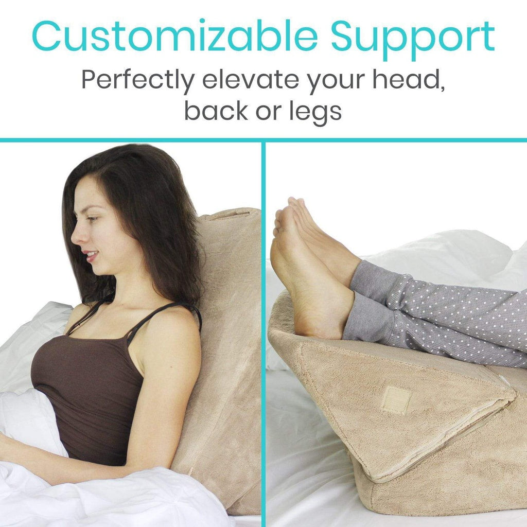 Vive Bed Wedge 3 in 1 Memory Foam Pillow
