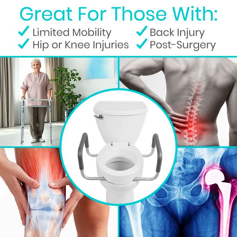 Vive Health Toilet Seat Riser with Arms