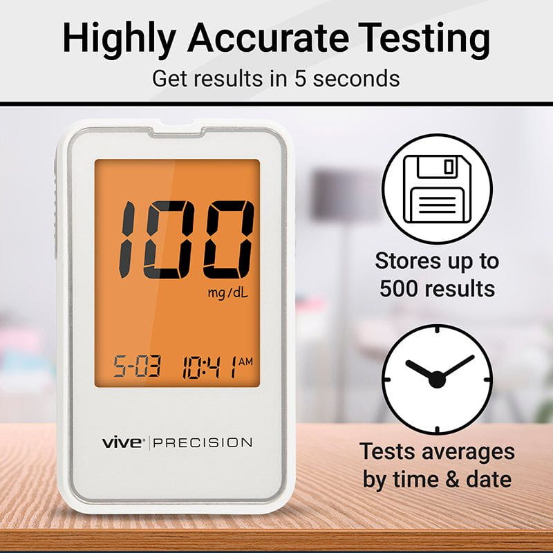 Vive Health Blood Glucose Monitoring System Kit