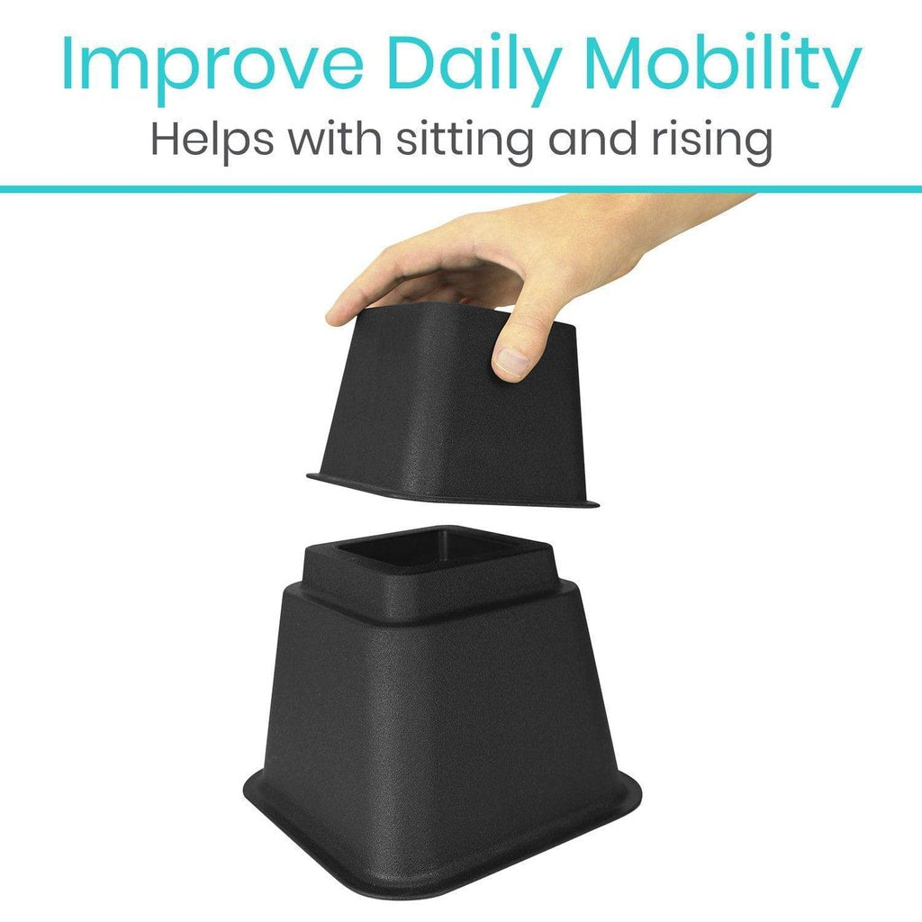 Vive Bed Risers 4-Pack 3 Inches