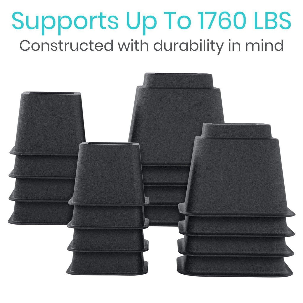Vive Bed Risers 4-Pack 3 Inches