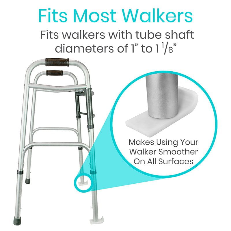 Vive Walker Ski Glides Adjustable