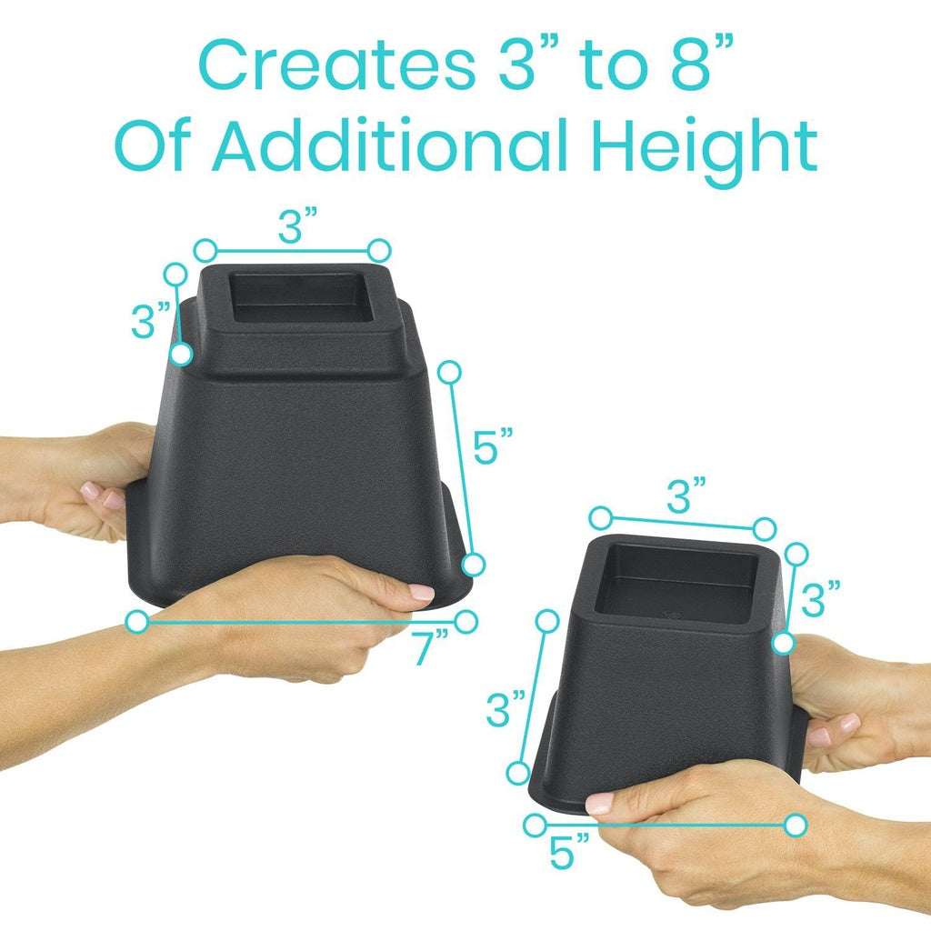 Vive Bed Risers 4-Pack 3 Inches