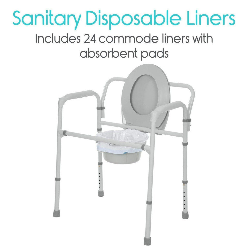 Vive Health Commode Liners Absorbent Pads