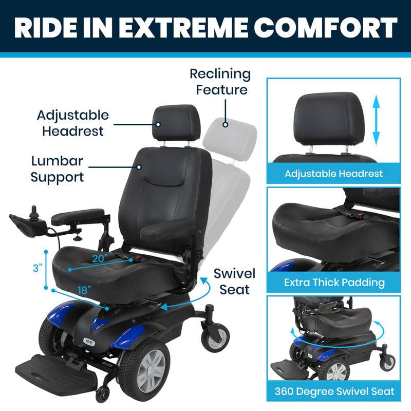 Vive Mobility Electric Wheelchair Model V 300 lbs