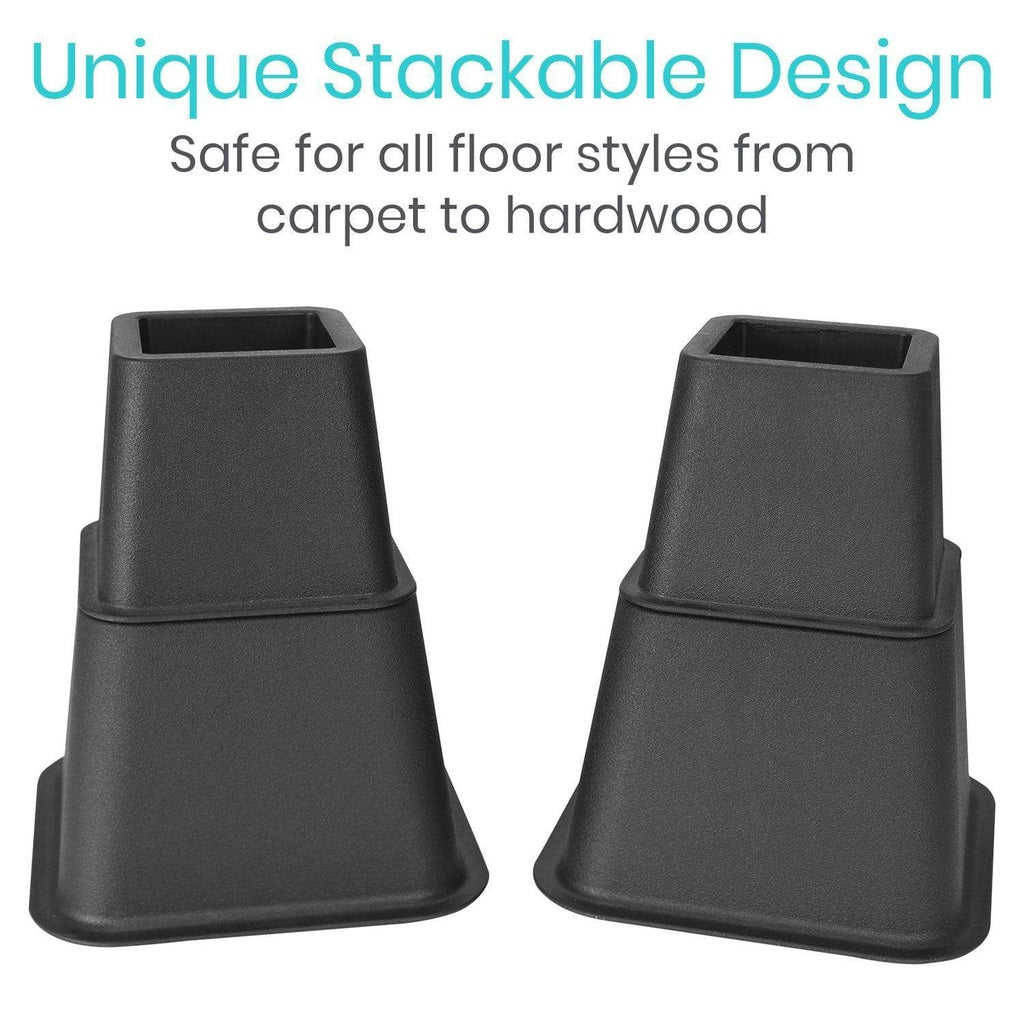 Vive Bed Risers 4-Pack 3 Inches