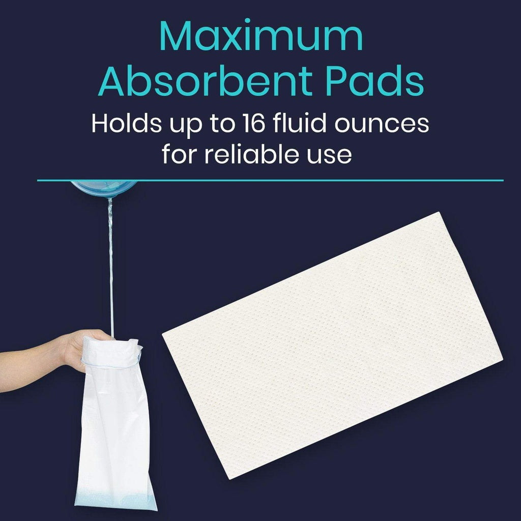 Vive Health Urinal Bag With Absorbent Pads 20 Count