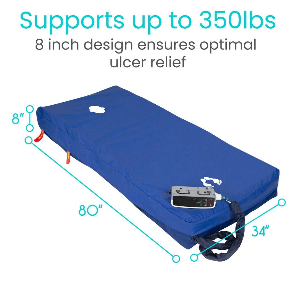 Vive Alternating Pressure Mattress 8" Twin XL 350 lbs