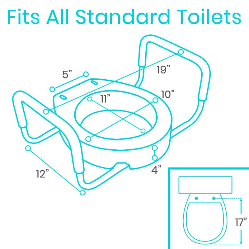 Vive Health Toilet Seat Riser with Arms