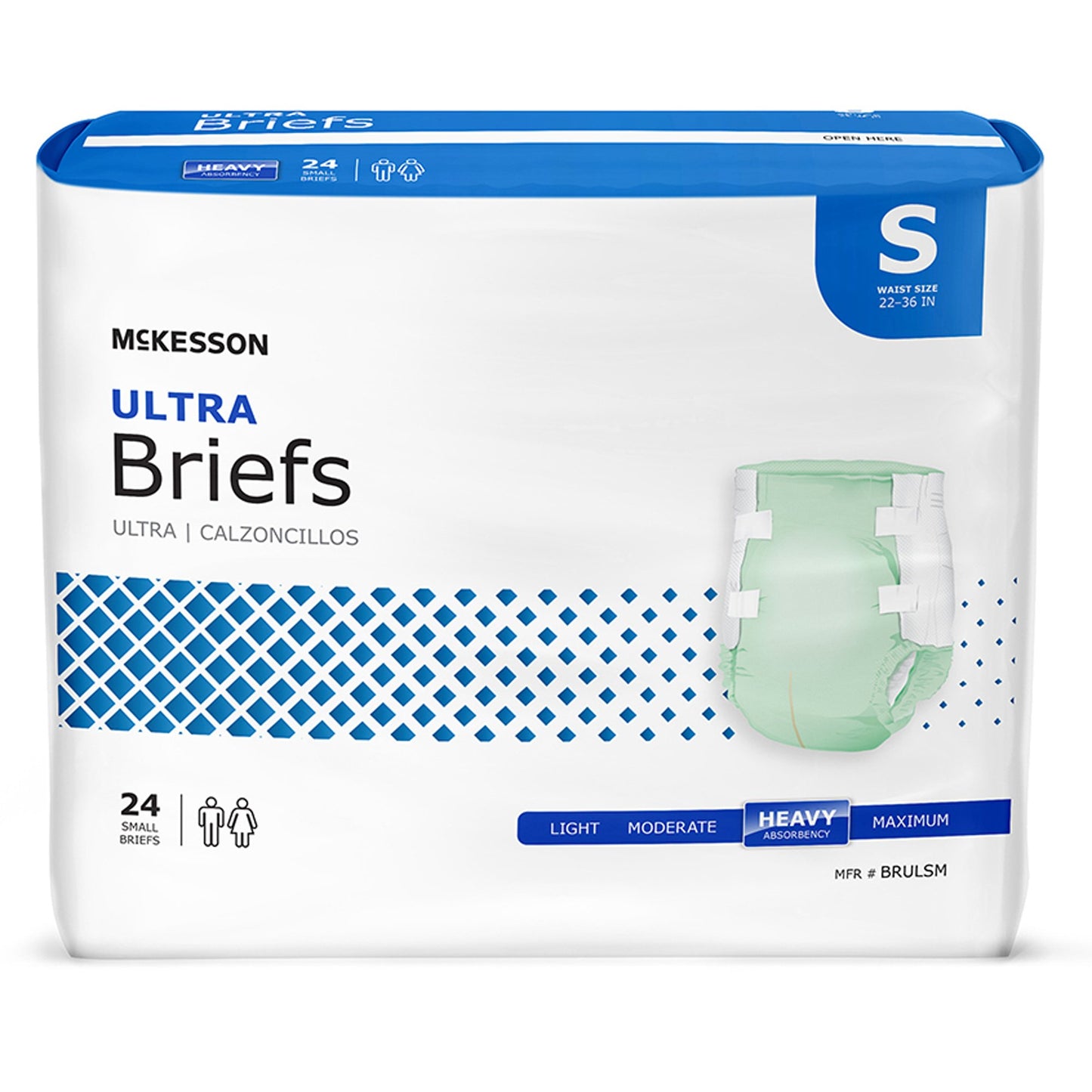 Unisex Adult Incontinence Brief McKesson Ultra Small Disposable Heavy Absorbency