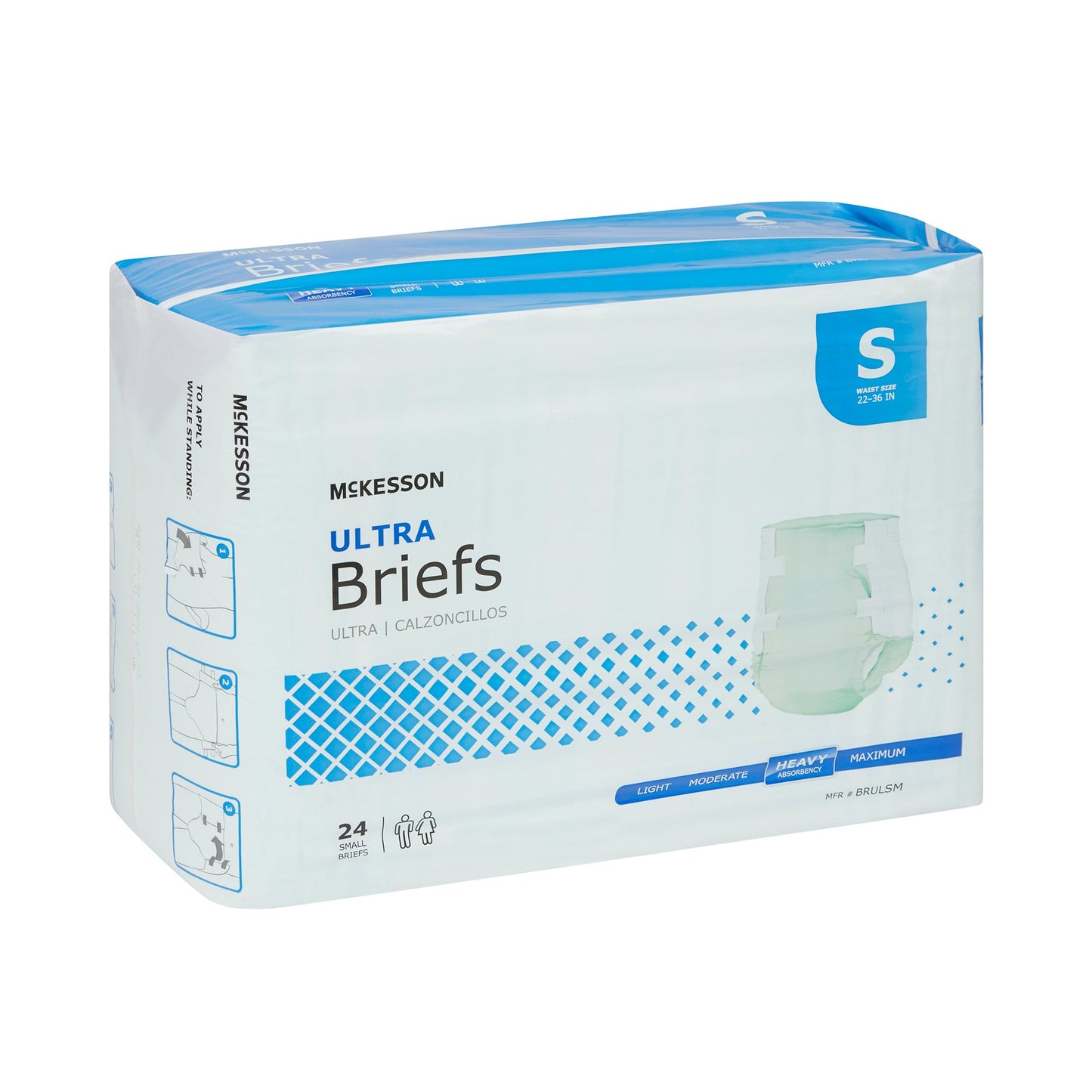 Unisex Adult Incontinence Brief McKesson Ultra Small Disposable Heavy Absorbency