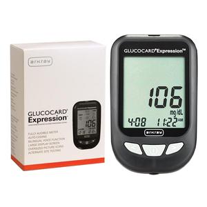 Arkray Glucocard® Expression™ Blood Glucose Meter Kit, 93mm x 58mm x 20.5mm