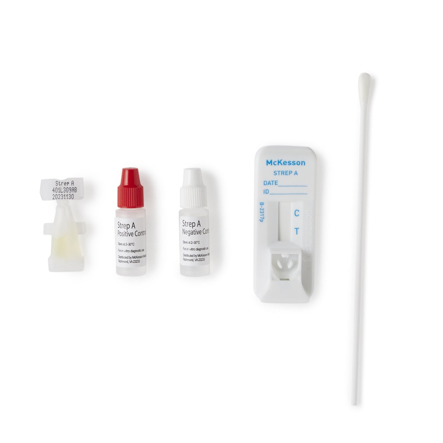 Respiratory Test Kit McKesson Consult Strep A Test 25 Tests CLIA Waived