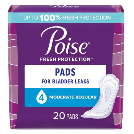 Bladder Control Pad Poise® Fresh Protection 10.9 Inch Length Moderate Absorbency Sodium Polyacrylate Core One Size Fits Most